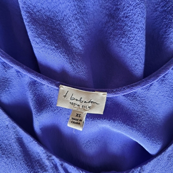 BABATON Blue Silk Sleeveless camisole / XX - Picture 3 of 4